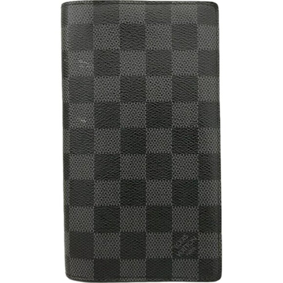 291226AZ (L3) Louis Vuitton Wallet Long Porte Feiulle Brazza Black Damier Graphi - Picture 1 of 9